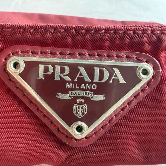 Prada Red Mini Nylon Pouch - Picture 8 of 10